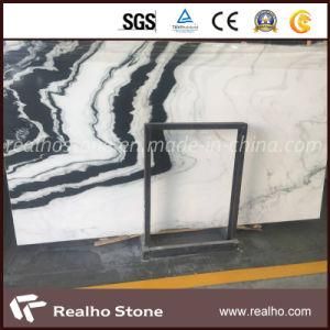 Polished Panda White Marble Slabs Flooring