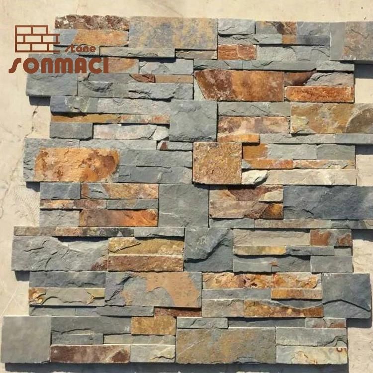 Rusty Slate Interior Wall Stone Panel Decoration