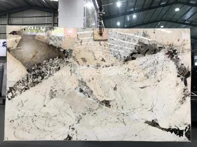Brazil Patagonia Pandora White Granite Slab for Interior Countertop Wall Floor Tile