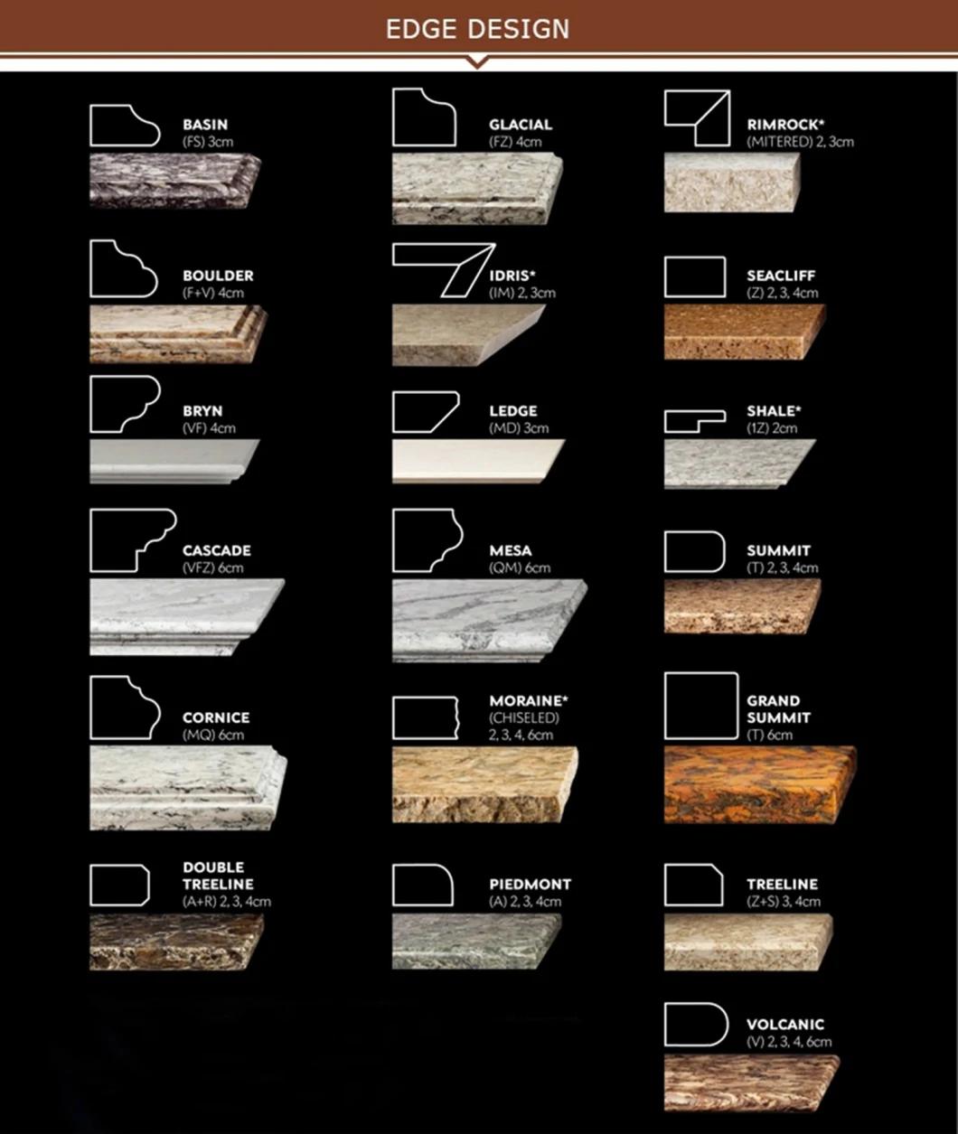 Home Furniture Quartz Slab Silk Road Golden Granite Coffee Table Top for Villa and Hotel