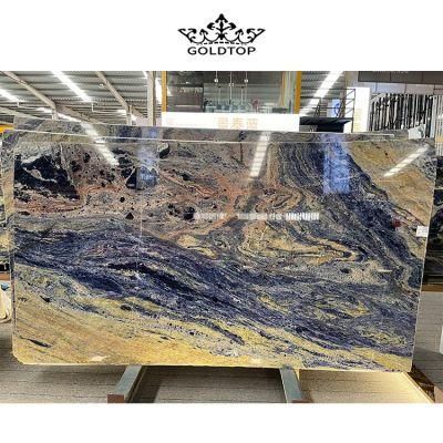 Luxury Natural Stone Polished Indoor Decoration Cloisonne Blue Slab Granite Vanity Top