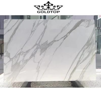 Natural Stone Top Quality Polished Calacatta White Marble for Wall Tiles/Vanity Tops/Slabs Tiles/Floor Tiles/Countertops/Worktops