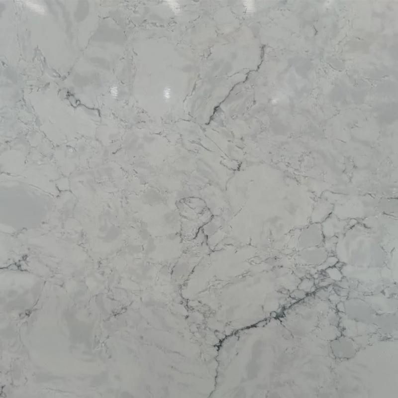 Factory Calacatta Grey Marble Artificial Engineer Stone Hotel Vanity Top Est-5031