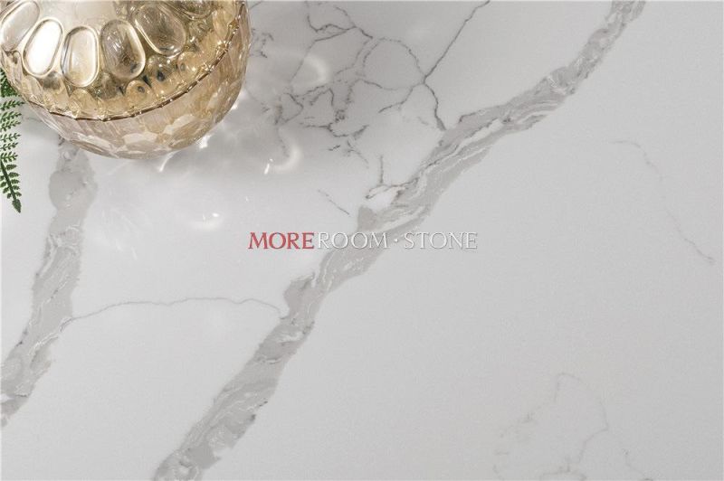 Wholesale Custom Engineered Quartz Bathroom Vanity Tops with Sink