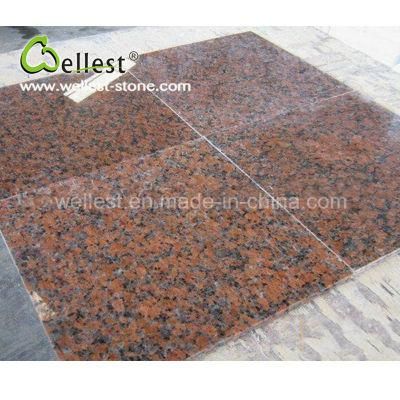 China Natural Polished Surface G562 Red Granite for Wall Cladding 600X600 Tile