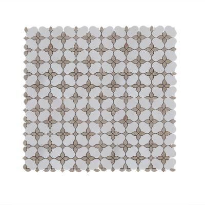 Beige and White Flower Beautiful Design Marble Mosaic