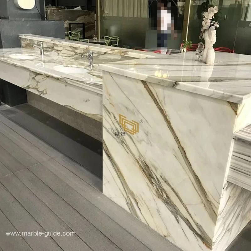 Calacatta Gold Marble Carrara Bianco/Gold Marble for Bathroom Vanity Top