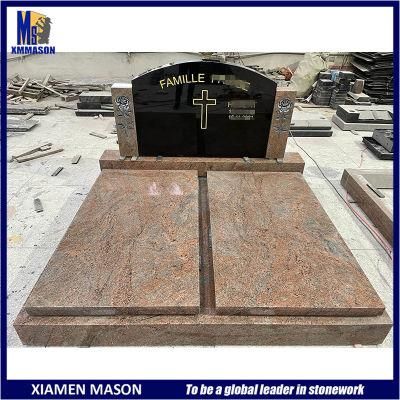 Natural Stone Made Large France Style Family Tombstones