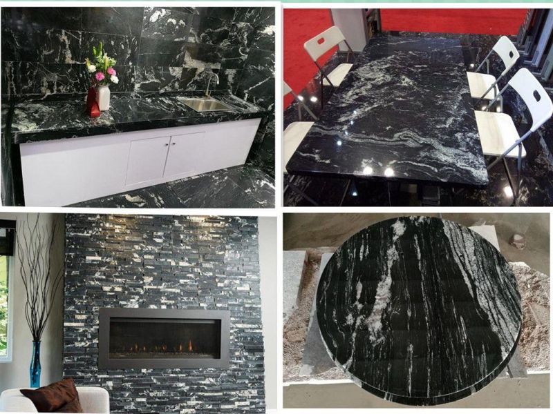 China Cosmic Black Granite Solid Worktops Kitchen Stone Slabs/Tile/Panel/Plate