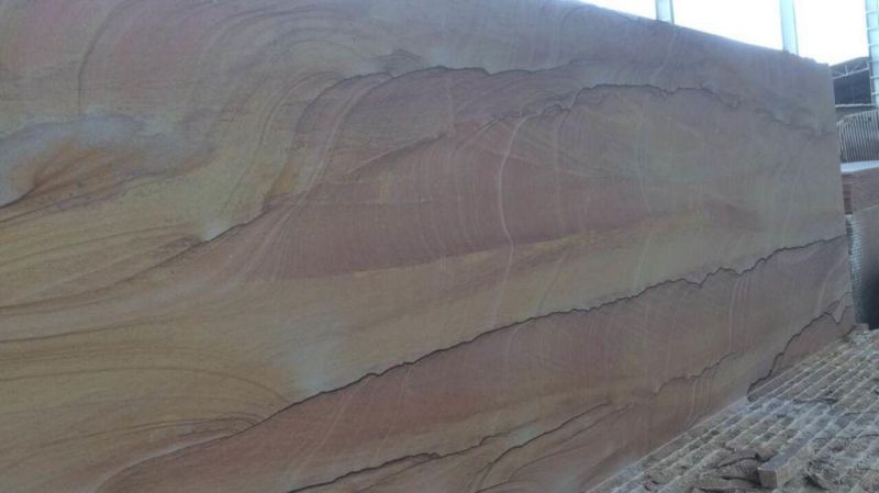 Yellow Wooden Sandstone Tile and Slab for Pavement