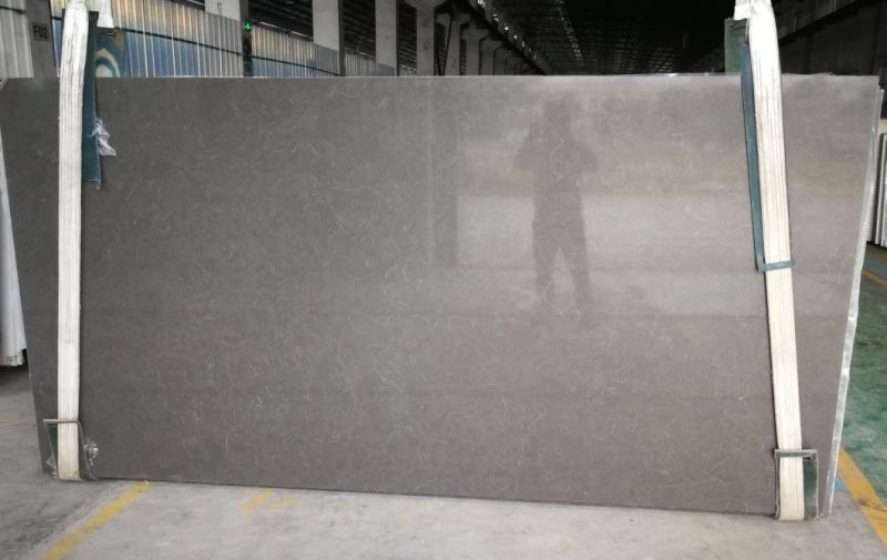 Artificial Marble Look Engineered Grey Quartz Stone (SQ7001)