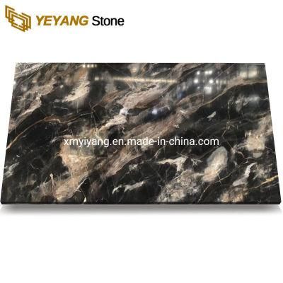 Popular Cheap Black Marble Sheet Countertop Worktop Solid Surface