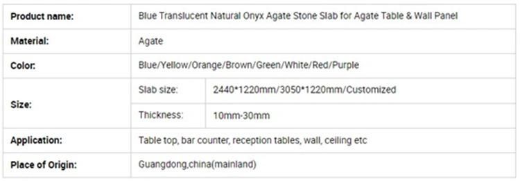 Interior Decorated Building Material Translucent Natural Agate Counter Top