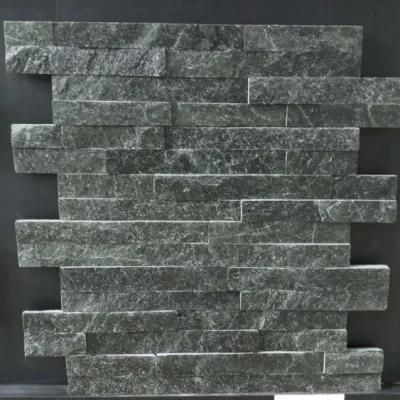 Natural Black Quartize Stone Veneer Ledgestone Board Wall Cladding Cultured Stone Exterior