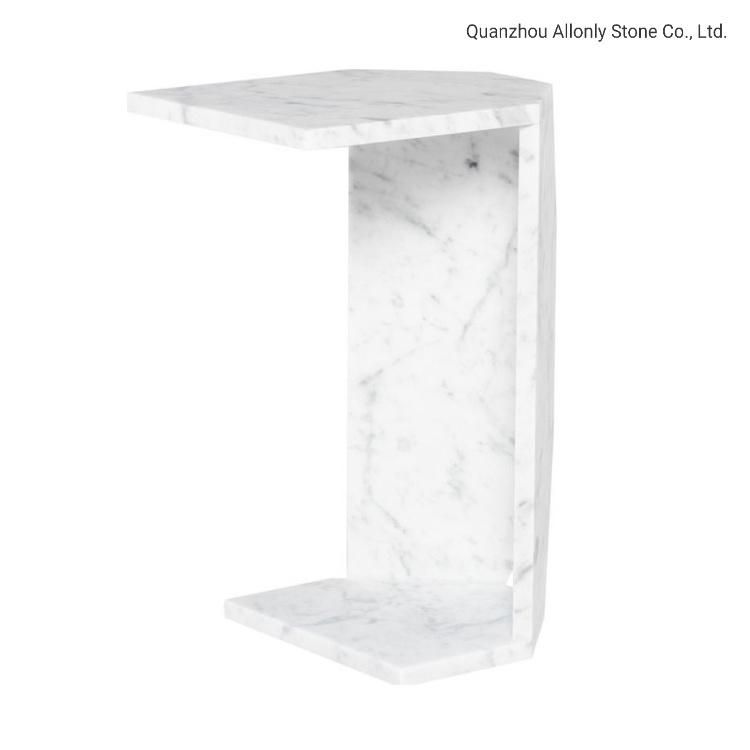 Luxury Home Deco Bedroom Nightstand Black Marble Side Corner Table Top