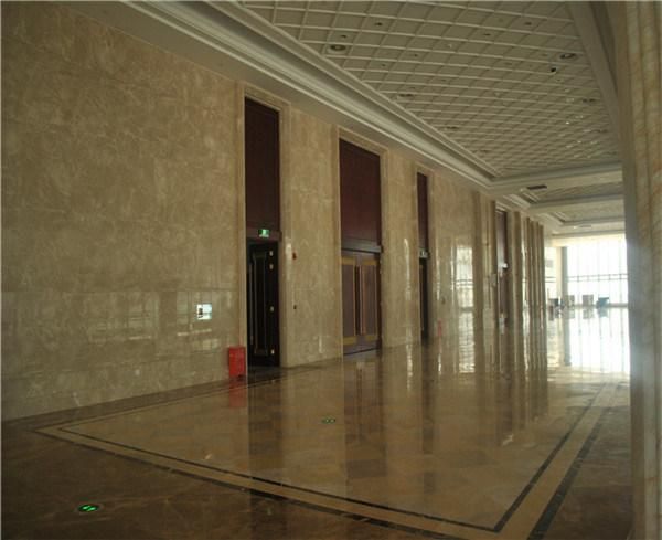 Hotel Decoration Beige Travertine Marble Price Omani Beige Marble for Wall Tile