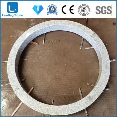 G603 Silver Grey Granite Empty Circle Polished for Garden Cemetery Yard