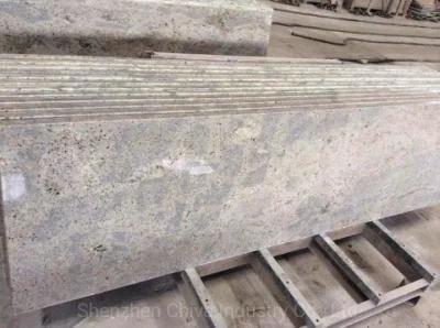 Kashmir White/Gold Granite Slabs Tiles Prefab Counter-Tops Bulllnosed Edge and/Backsplash
