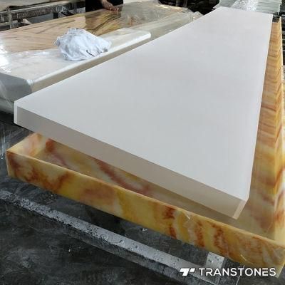 Translucent Faux Onyx Sheet Customized Polished Alabaster Counter Top