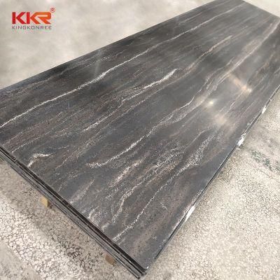 Marble Wall Panel Building Acrylic Artificial Resin Stone Solid Surface Grey Wall Stone Panel Sheet