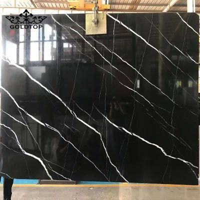 China Black Nero Marquina Marble Countertops for Floor/Tiles/Stair/Wall/Countertop/Vanity/Kitchen/Bathroom/Sink