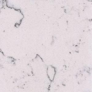 Carrara White Small Line Marble Color Quartz Stone for Kitchen Countertop