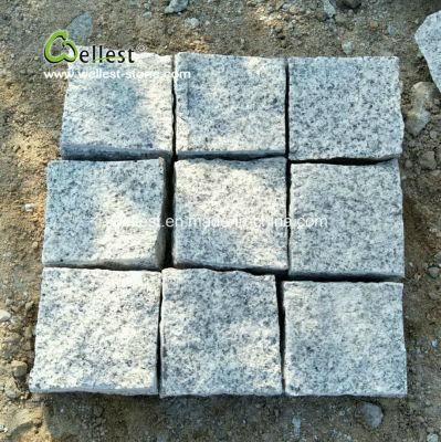 G603 Grey Granite Cobble Stone Natural Split Cube Stone for Floor Paving Driveway Stone