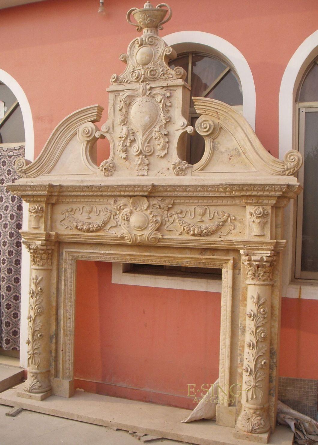 Exported to Worldwide Chinese Wholesale Natural Marble Fireplace Model