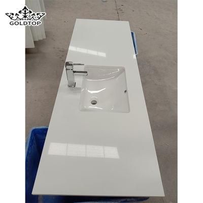 Artificial Stone Polished Factory Price Pure White Stone Slab Quartz Floor/Cabinet/Wall Tiles/Countertop/Vanity