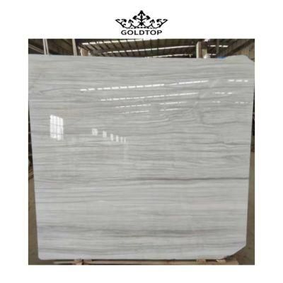 Natural Stone Polished/Honed Surface Bathroom/Kitchen Countertop Greece White Wooden Marble for Home