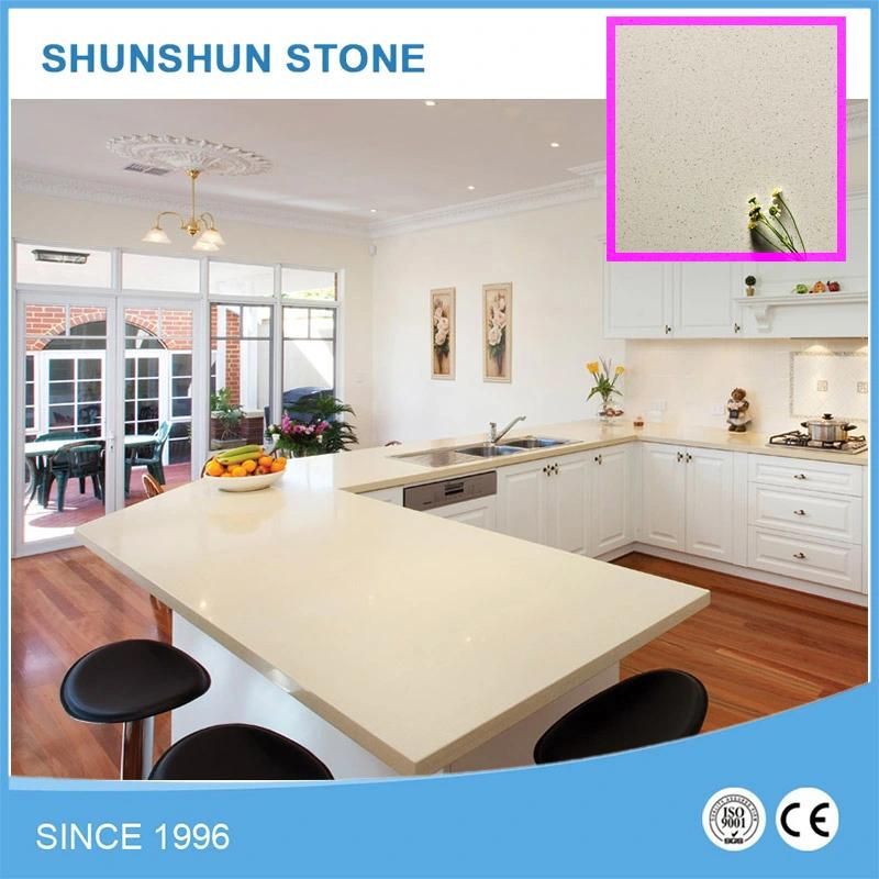 Chinese White Artificial Quartz Counter Top for Kitchen