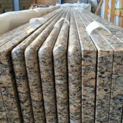 Laminated Full Bullnose/Eased Edges Giallo Cecilia Dark Granite Kitchen Countertop