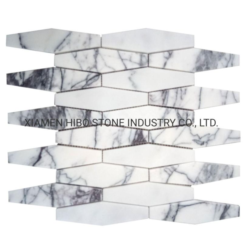Asian Carrara Oriental White Marble Penny Rounds Mosaic Tile