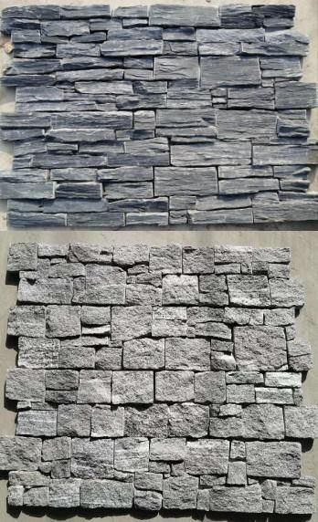 Cheap Wall Cladding Black Slate Cultured Stone for Exterior Wall Decoration