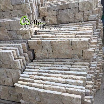 Beige Rock Panel Interlocking Limestone Wall Panel