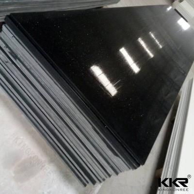 Building Material Wholesale 12mm 30mm Black Solid Surface Sheets Artificial Stone