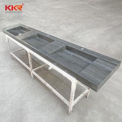 Customized Project Artificial Stone Marble Resin Countertop Public Vanity Counter Top