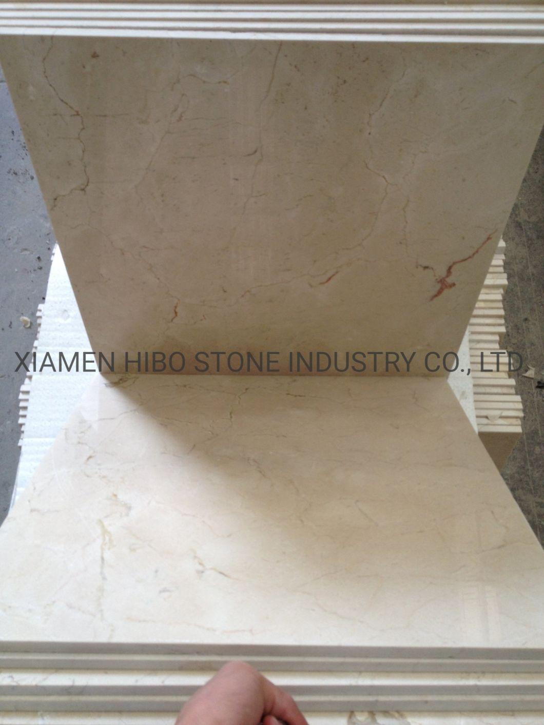Light Beige Marble Crema Marfil Tile for Bathroom/Kitchen/Pool Wall and Floor Construction Project