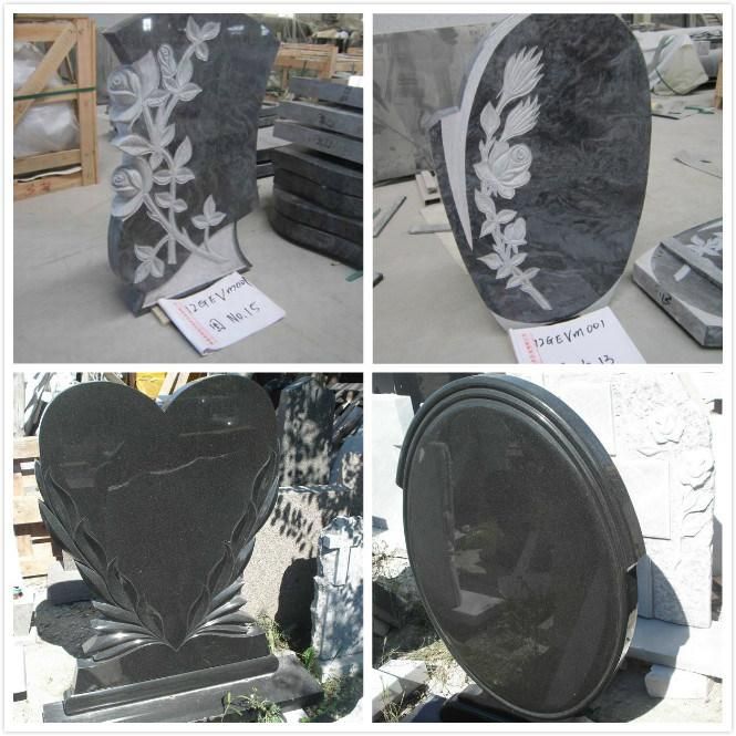 Absolute Black Granite Tombstone, Gravestone and Monument