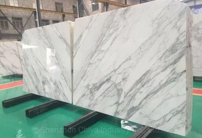 Polished/Honed Slab/Tiles/Treads/Stairs Floor Wall Panel Italian White Grey Marble Stone