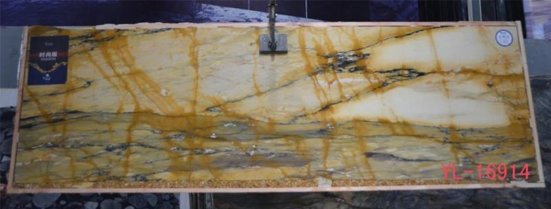 Tin Anna Golden Marble Slabs for Flooring Tile, Countertop