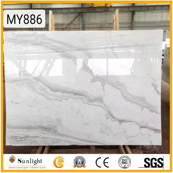 Customize Natural Volakas White Marble Floor Tiles for Kitchen/Bathroom Flooring