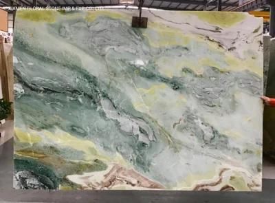 Luxury China Polished Dreaming Green Marble Slabs Best Price for Wall Covering Countertop Design