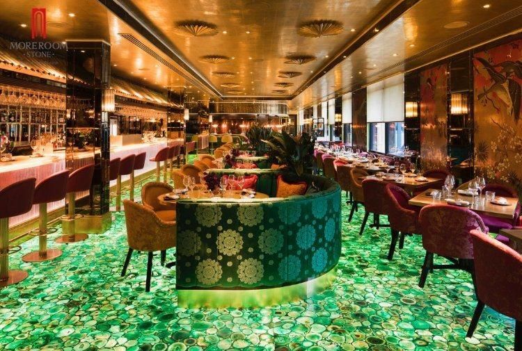 Green Onyx Slab and Tiles for Counterop and TV Wall Decor
