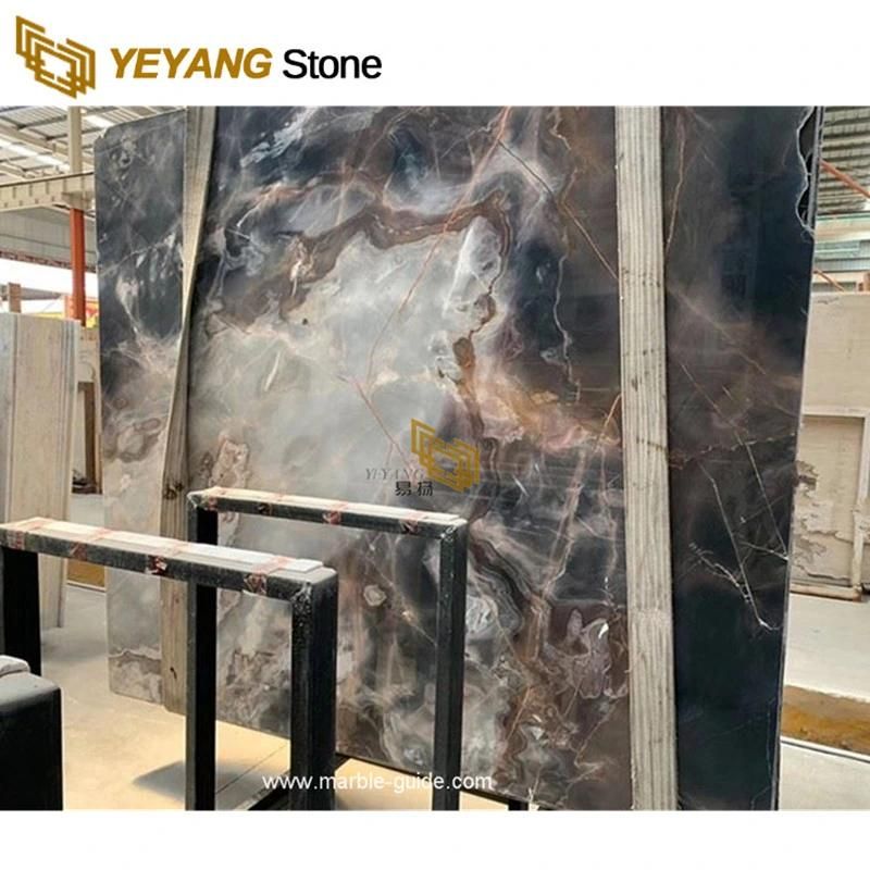 Engineered Stone Phantom Black Marble for Table/Worktop/Countertop Marble Factory Wholesale