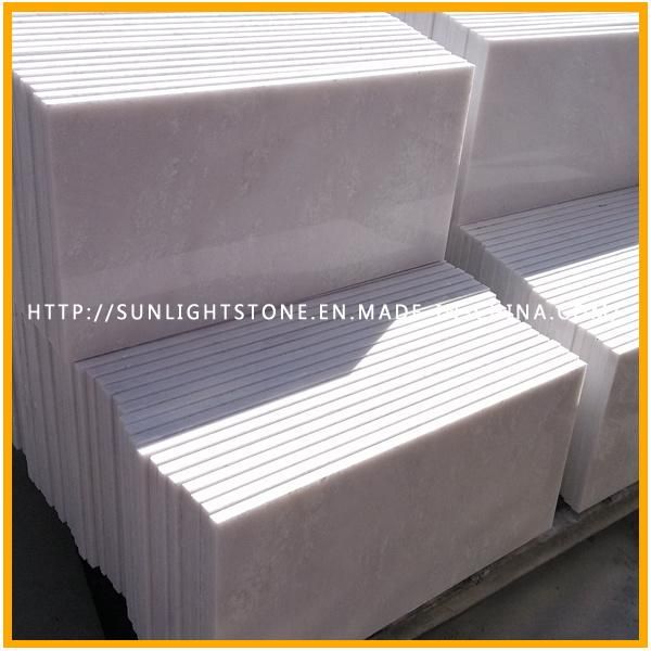 Chinese Snow White Marble Stone Tiles for Wall, Floor, Countertop