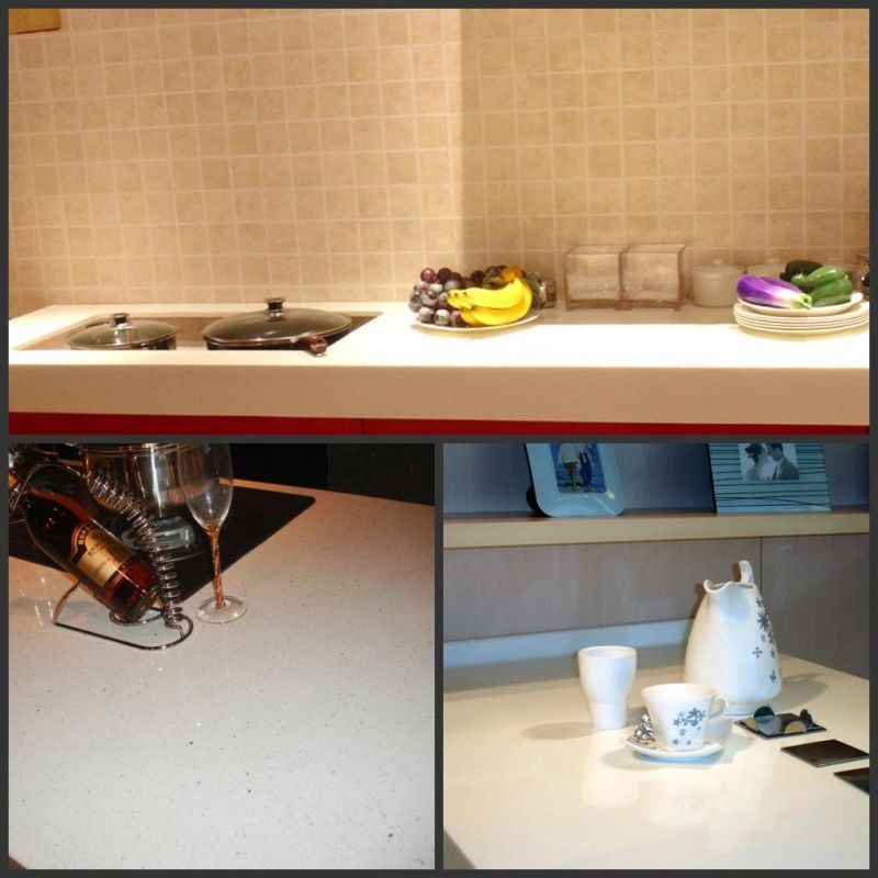 Polished Quartz Stone Vanity Tops for Bathroom