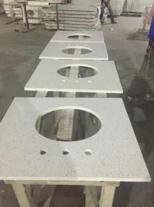 P005 White Mirror Fleck / High Quality Quartz Vanity Top