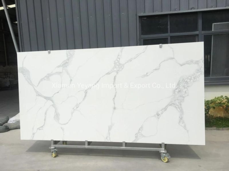 Artificial Stone Calacatta Quartz for Kitchen/Banthroom/Countertop/Workbench/Vanity/Table Top