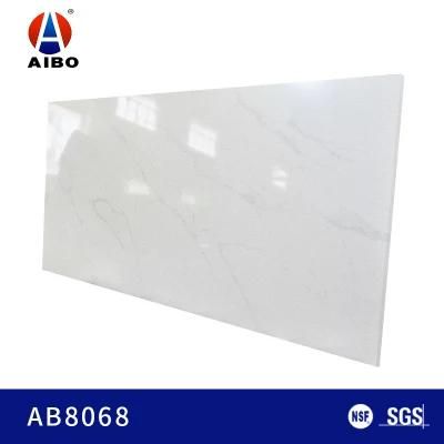 Marble Imitation White Calacatta Countertop Grey Veined Quartz Stone